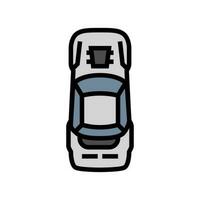 automobile car top view color icon vector illustration
