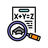 math education science color icon vector illustration