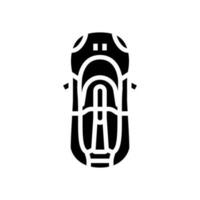 speed car top view glyph icon vector illustration