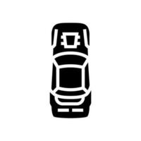 automóvil coche parte superior ver glifo icono vector ilustración