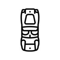 transport car top view line icon vector illustration