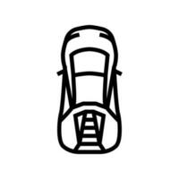 competition car top view line icon vector illustration