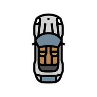 power car top view color icon vector illustration