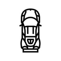 victory car top view line icon vector illustration