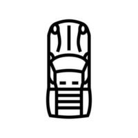 motion car top view line icon vector illustration