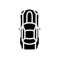 engine car top view glyph icon vector illustration