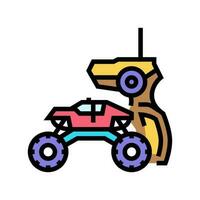 remote controlled toy child game play color icon vector illustration