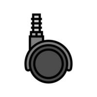 furniture caster hardware fitting color icon vector illustration