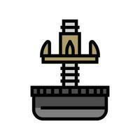 furniture leveler hardware fitting color icon vector illustration