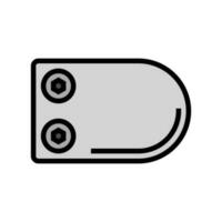 glass clamp hardware furniture fitting color icon vector illustration