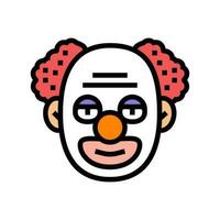 clown vintage show color icon vector illustration