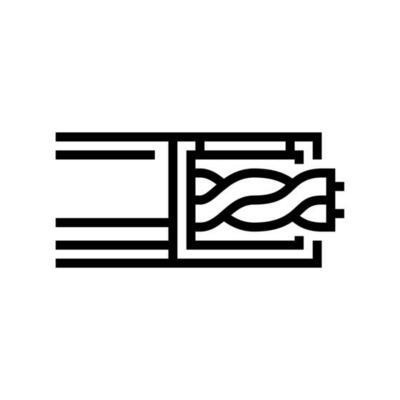 cable canal hardware furniture fitting line icon vector illustration