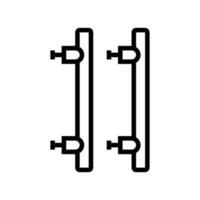 cabinet handle hardware furniture fitting line icon vector illustration