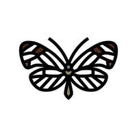 ala de vidrio mariposa primavera color icono vector ilustración