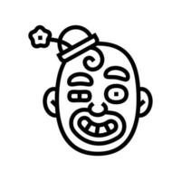 clown head show line icon vector illustration