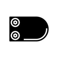 glass clamp hardware furniture fitting glyph icon vector illustration