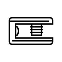 glass shelf bracket hardware furniture fitting line icon vector illustration