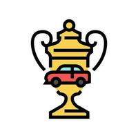 winner car race vehicle auto color icon vector illustration