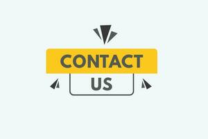 Contact Us text Button. Contact Us Sign Icon Label Sticker Web Buttons vector