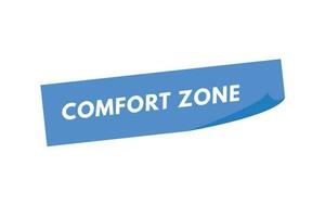 Comfort Zone text Button. Comfort Zone Sign Icon Label Sticker Web Buttons vector