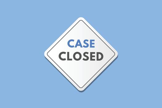 Case Closed text Button. Case Closed Sign Icon Label Sticker Web Buttons vector