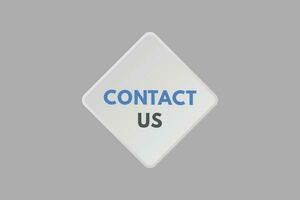 Contact Us text Button. Contact Us Sign Icon Label Sticker Web Buttons vector