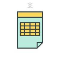 spreadsheet icon symbol template for graphic and web design collection logo vector illustration