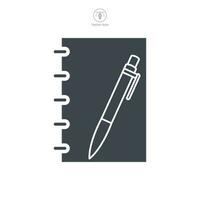 pen and paper icon symbol template for graphic and web design collection logo vector illustration