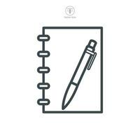 pen and paper icon symbol template for graphic and web design collection logo vector illustration