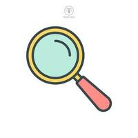 magnifying glass icon symbol template for graphic and web design collection logo vector illustration