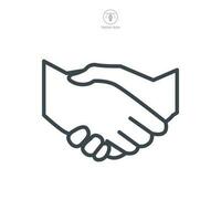 handshake icon symbol template for graphic and web design collection logo vector illustration