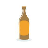 cerveza botellas objetos, Bebiendo cerveza icono plano aislado en blanco antecedentes vector ilustración