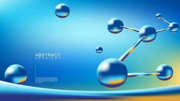 3d abstract molecule ball with colorful gradient great for cover, background, printing vector