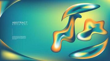 3d abstract shape with colorful gradient, fluid modern design great for page, website, cover, print vector