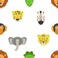 Cute pattern for babies and kids. African animals theme. Seamless vector pattern for kids textile, fabrics design.