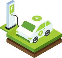 Electric vehicle illustration vector