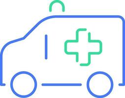 Ambulance line vector icon