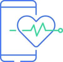 Mobile health icon vector