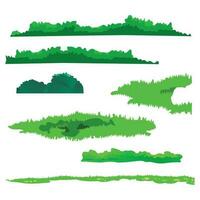 Vector illustration of border green grass in flat design