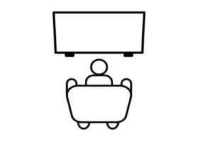 Watching movie icon design template isolated illustration vector