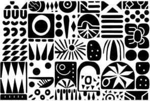 abstract trendy hand drawn shapes,simple shape background vector