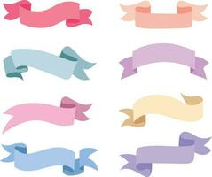 flat colorful design vector ribbon decorative