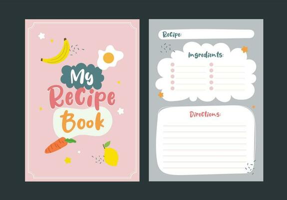 Recipe Book Cover Vector Art, Icons, and Graphics for Free Download