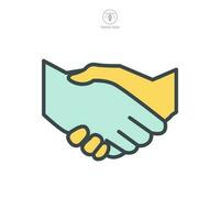 handshake icon symbol template for graphic and web design collection logo vector illustration