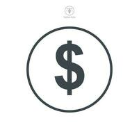 dollar sign icon symbol template for graphic and web design collection logo vector illustration