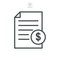 Invoice tax form icon symbol template for graphic and web design collection logo vector illustration