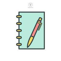 pen and paper icon symbol template for graphic and web design collection logo vector illustration