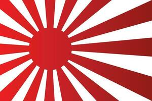 japonés Armada bandera rojo creciente Dom vector