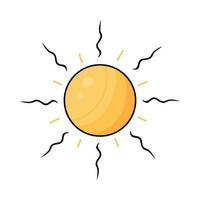 Sun, sketch, outline. Illustration for printing, backgrounds, covers and packaging. Image can be used for greeting cards, posters, stickers and textile. Isolated on white background. vector