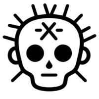 Cute Voodoo doll zombie vector icon